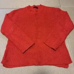 RAGEBLUE（レイジブルー） 無地 ニット セーター Sサイズ オレンジ