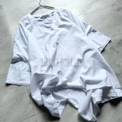 ENFOLD ライトディオラマ　天竺　アシメTシャツ　カットソー　変形のサムネイル