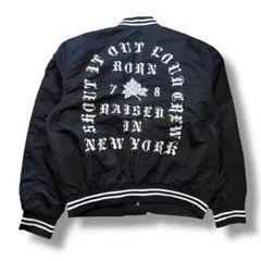 H&M バック刺繍入り　ナイロンスタジャン