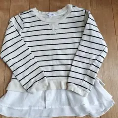 グローバルワーク　キッズ　L　110 120 　長袖　重ね着風　トップス　春