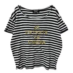SONIA RYKIEL Collection ボーダー 半袖Tシャツ ロゴのサムネイル