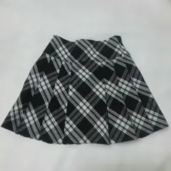 XOXO プリーツスカート【160】 黒系 チェック柄 フォーマル 制服