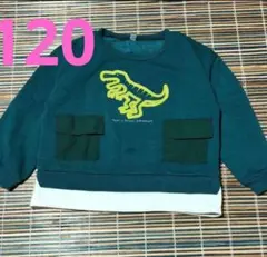 トレーナー　120 恐竜刺繍