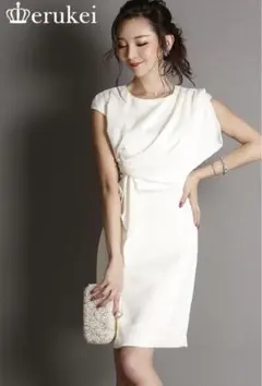 ERUKEI エルケイ シンプルサテンタイトミニドレス  キャバドレスワンピース