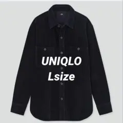 UNIQLO ユニクロ コーデュロイワークシャツ 長袖 L ネイビー 紺色