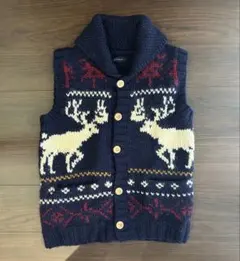 RAGEBLUE トナカイ柄 ニットベスト