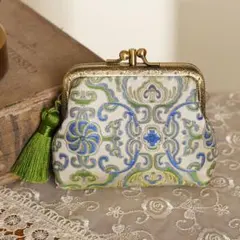 33小銭入れ 小型ポーチ　がま口　和風バッグ　浴衣 着物バッグ　ミニポーチ