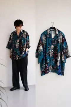 新品タグ付 unrelaxing◇オーバーサイズ 花柄 オープンカラーシャツ Fのサムネイル