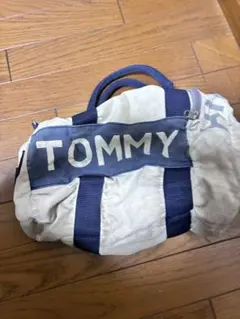 TOMMY HILFIGER ミニボストン ネイビー 37×22 ジャンク品