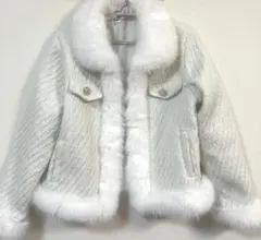 Courreges クレージュ ラビットファー ジャケット ホワイト - メルカリ