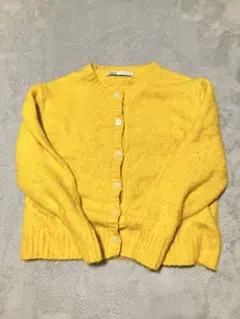 ZARA イエロー カーディガン Mサイズ