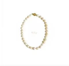 バロックパール　ネックレス　マルチカラー　天然淡水パール