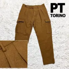 極美品 PTトリノ Super100's フラノ ウール ヘリンボーン カーゴのサムネイル