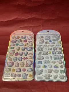 サンリオ　コットンパヒィーシール　ボンボンドロップシール　キティ＆シナモンセット