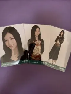 乃木坂46 生写真 川端晃菜 スカーフ 3種コンプ 美品