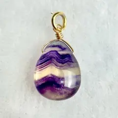 宝石質 マルチカラー フローライト　チャーム　ペンダントトップ　ネックレストップ