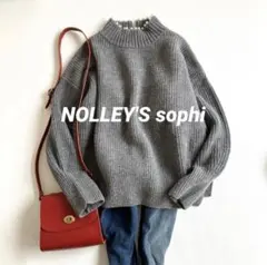 NOLLEY'S sophi衿端パール 片畦ハイネックプルオーバー ウールのサムネイル