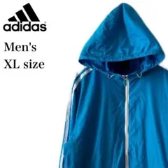 adidas　アディダス　ナイロンパーカー　メンズ　XL　ライトブルー