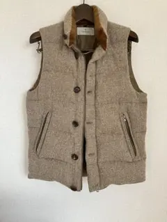 【1/31までお値下げ中】ÉDIFICE ブラウンベージュ ダウンベスト