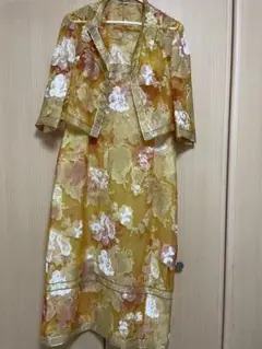 エンジニアードガーメンツ EG上下ボタニカル柄ベスト パンツ 