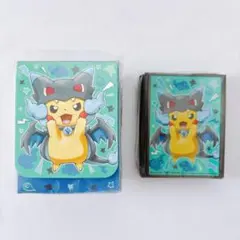 【2点セット】ポケカ デッキケース＋スリーブ／メガリザードンY ピカチュウ 2点セット】ポケカ デッキケース＋スリーブ／メガリザードンY