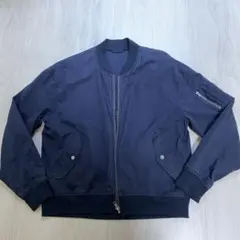 GU ネイビー ジップアップ ジャンパー ブルゾン