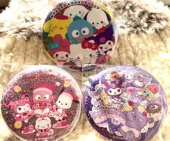 【3点セット（3.9.11）内袋未開封】サンリオキラキラBIG缶バッジ