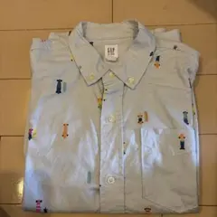 GAP KIDS 水色 長袖シャツ M (8)