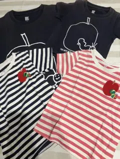 はらぺこ青虫Tシャツ.親子、姉妹、兄弟、グラニフTシャツ、４枚セットのサムネイル