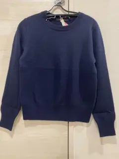 バンヤードストーム　クルーネック　セーター　ネイビー