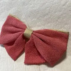 レトロ着物　縮緬　大きなリボン　コームタイプ　簪　卒業式