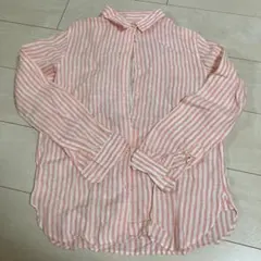 UNIQLO ピンクストライプ 長袖シャツ S