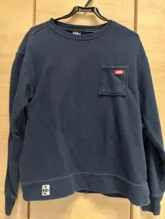 CHAMS チャムス 刺繍ロゴ スウェット トレーナー ネイビー 紺