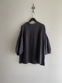SM2 サマンサモスモス パフ袖カットソープルオーバー チャコール