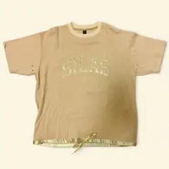 SILAS サイラス 半袖Tシャツ M ゴールドロゴ ベージュ