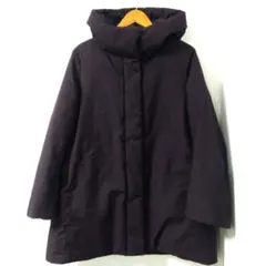 ユニクロ ハイブリッドダウン ショートコート ワイン Aライン M UNIQLO