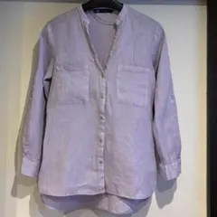 ZARA 薄紫の長袖シャツ