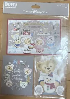 ダッフィー&フレンズ　ジョリーウィンターホリデー　ポストカード
