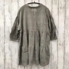 【 FREAK'S STORE 】チェック柄 ティアードチュニック 七分袖のサムネイル