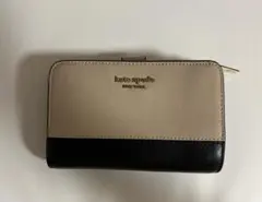 kate spade NEW YORK 二つ折り財布　ピンクベージュ&ブラックのサムネイル