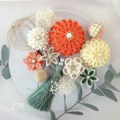 つまみ細工髪飾り