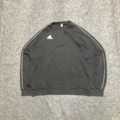 adidas スウェット 刺繍ロゴ トレーナー 黒 L アメカジ ストリート