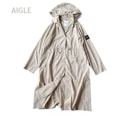 極美品★AIGLE｜定価2.6万 撥水 ワッシャータッチ コート ベージュのサムネイル