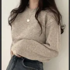 ベージュ ニット　セーター　 ‼️