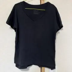 BAYFLOW 黒 Vネック Tシャツ