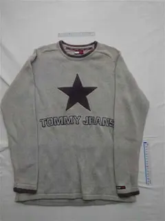 ■トミー ジーンズ スター刺繍 コットンニット セーター メンズ Sサイズ
