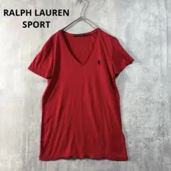 ラルフローレンスポーツ Vネック 半袖 Tシャツ レッド M 夏のサムネイル