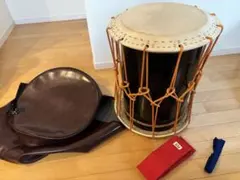 ✨値下げ】長胴太鼓1尺5寸 和太鼓 天然木くり抜き胴 - メルカリ