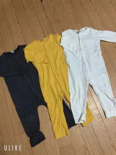 H&M ベビー ロンパース 3色セット サイズ80