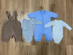 肌着ロンパース•カバーオールセット 70 プチバトー プティマインまとめ売り